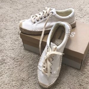Worn once! Soludos cream espadrille sneakers